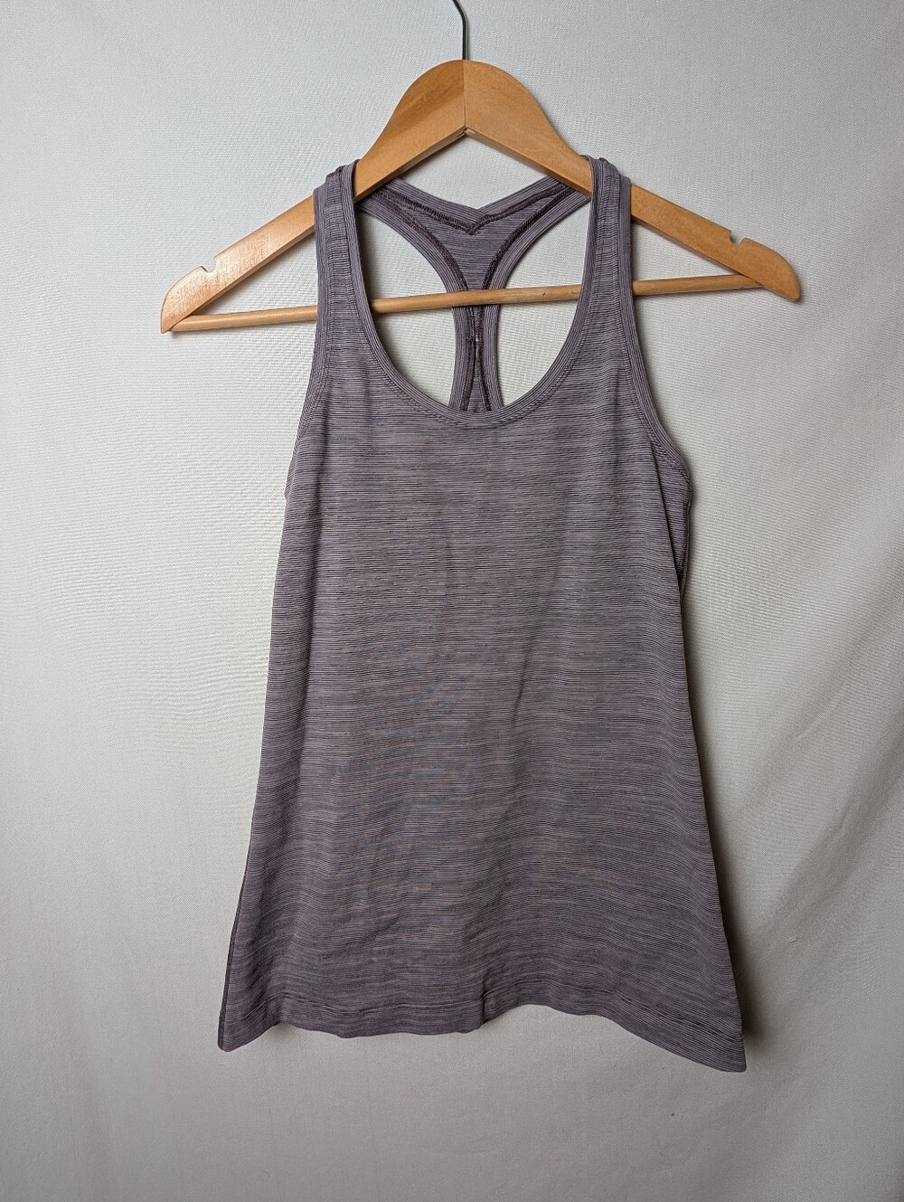 Lululemon Cool Racerback Tank Purple Stripe Womens Size 4 Athletic Yoga Top